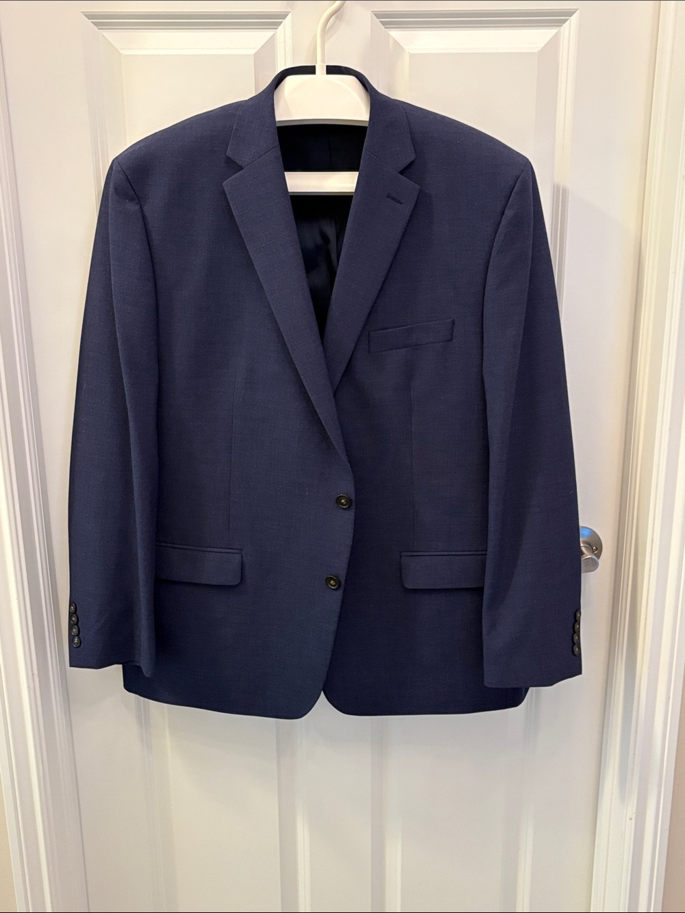 Chaps Navy Blue Two-Button Sport Coat Blazer 48R